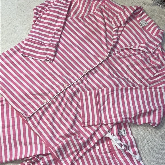 J. Crew Pink and White Striped Pajama Set. Size 2X - Picture 6 of 16